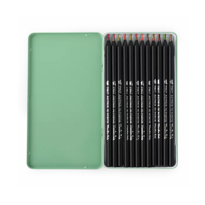 12 crayons de couleur multicolores – Image 4
