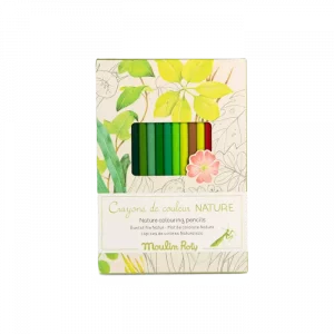 12 crayons de couleur + cartes Le botaniste