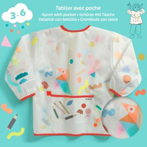 Tablier avec poche - Gommettes et crayons