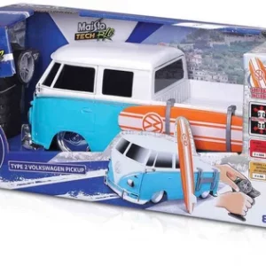 1/16 RC van VW type 2  pickup avec surf bleu/blanc