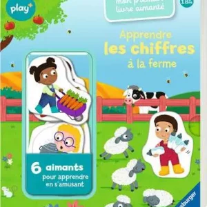 Play+ Mon premier livre aimanté: Apprendre les chiffres à  la ferme