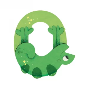 Lettre bois O vert