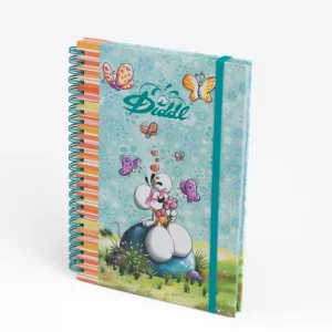 carnet spirale a5 bleu diddl
