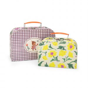Valises en carton avec poignée métal collection les minouchkas par moulin roty
