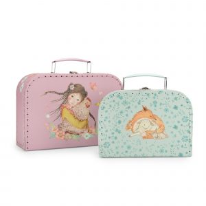 valises en carton avec poignée métal collection les rosalies par moulin roty