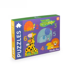 Puzzles évolutifs animaux (20 pcs) - moulin roty