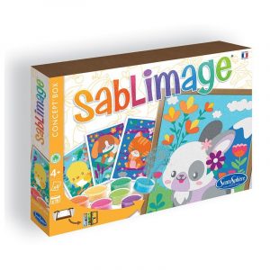 sablimage animaux câlins : Une activité créative pour saupoudrer de sable, sans se salir, de jolis tableaux illustrant d’adorables animaux câlins !