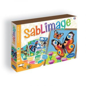 sablimage papillons : Une activité créative pour saupoudrer de sable, sans se salir, de jolis tableaux mettant en scène d'adorables papillons !
