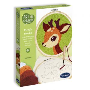 Punch needle petit cerf par la marque sentosphere : Réalisez un petit cerf en broderie grâce à ce kit Punch Needle !