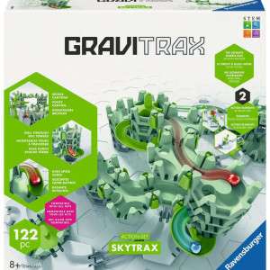 GraviTrax est un système de circuit de billes à construire soi-même, où vous créez vos propres parcours en combinant rails, plateformes et éléments interactifs.